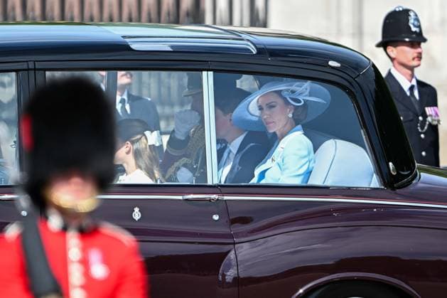 Trooping the Colour marks King Charles III’s official birthday in London LONDON, UNITED KINGDOM - JUNE 13: Princess Kate arrives at Buckingham Palace during the Trooping the Colour ceremony marking the official birthday of King Charles III in London, United Kingdom, on June 13, 2026. The centuries-old ceremonial event brings together members of the Royal Family and military units of the Household Division for annual celebrations. Rasid Necati Aslim Anadolu London United Kingdom. Editorial use only. Please get in touch for any other usage.  Copyright: x2026xAnadoluxRasidxNecatixAslimx