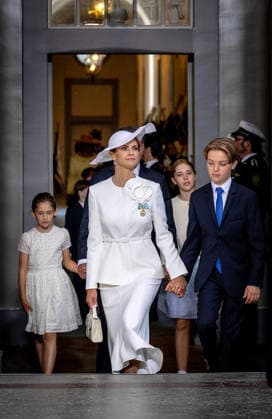 13-06-2026 Sweden Te Deum on the occasion of the celebration of the King and Queens Golden wedding anniversary in Stockholm. Princess Madeleine and Chris O Neill with Prince Nicolas, Princess Adrienne and Princess Leonore Â  Copyright: xPPEx
