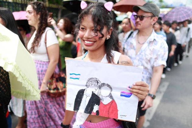 June 13, 2026, Kathmandu, Nepal: Participants seen marching during a Pride Parade celebrating the LGBTIQA+ community. Kathmandu Nepal - ZUMAs197 20260613_aaa_s197_038 Copyright: xSkandaxGautamx