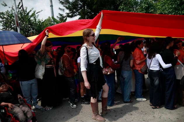 June 13, 2026, Kathmandu, Nepal: People seen during a Pride Parade celebrating the LGBTIQA+ community. Kathmandu Nepal - ZUMAs197 20260613_aaa_s197_041 Copyright: xSkandaxGautamx