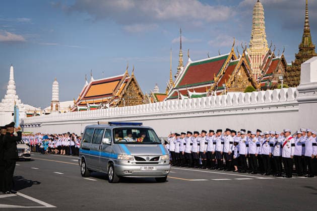 Thai king s eldest daughter Princess Bajrakitiyabha dies after prolonged illness BANGKOK, THAILAND - JUNE 13: A vehicle carrying the royal body of HRH Princess Bajrakitiyabha is escorted by a convoy toward the Grand Palace while mourners gather to pay respect on June 13, 2026 in Bangkok, Thailand.According to a statement released by the Thai Bureau of the Royal Household on 12 June 2026, HRH Princess Bajrakitiyabha died at King Chulalongkorn Memorial Hospital at the age of 47. Wissarut Weerasopon Anadolu Banghok Thailand. Editorial use only. Please get in touch for any other usage.  Copyright: x2026xAnadoluxWissarutxWeerasoponx