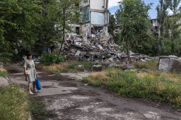 Aftermath of Russian attack on Ukraine s Sloviansk and Druzhkivka DRUZHKIVKA, UKRAINE - JUNE 13: A view of destruction following the Russian attack on the city of Druzhkivka, Ukraine, 13 June 2026. Diego Herrera Carcedo Anadolu Druzhkivka Ukraine. Editorial use only. Please get in touch for any other usage.  Copyright: x2026xAnadoluxDiegoxHerreraxCarcedox