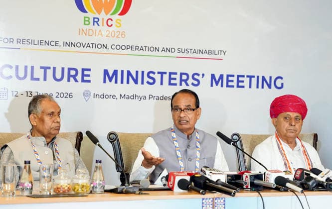 RECORD DATE NOT STATED Union Minister of Agriculture and Farmers Welfare Shivraj Singh Chouhan addresses during the BRICS Agriculture Ministers Meeting 2026 Indore, Jun 13 (ANI): Union Minister of Agriculture and Farmers Welfare Shivraj Singh Chouhan addresses during the BRICS Agriculture Ministers Meeting 2026, in Indore on Saturday. (@ChouhanShivraj X ANI Photo) Indore Madhya Pradesh India Copyright: xANIx ANI_20260613264