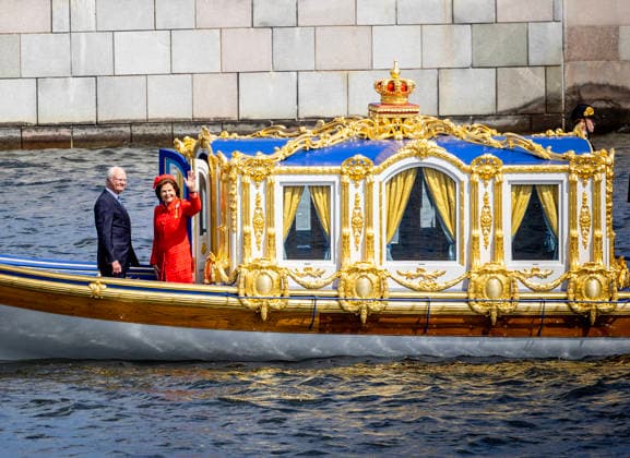 13-06-2026 Sweden Embarking Vasaorden, Skeppsbron on the occasion of the celebration of the King and Queens Golden wedding anniversary in Stockholm. King Carl Gustaf and Queen Silvia Â  Copyright: xPPEx