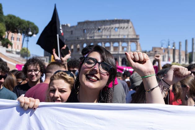 IPA85647981 - Demonstration in Rome against forced repatriation, organized by the CGIL of Rome and Lazio, the ANPI, and other anti-fascist associations  Copyright: xMatteoxNardonex xx 85647981