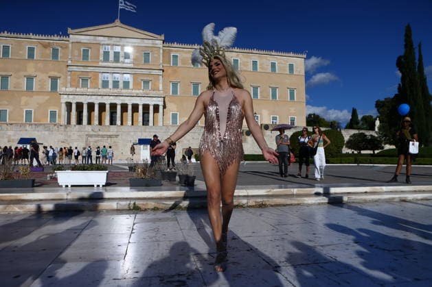 June 13, 2026, Athens, Greece: Participants gather outside the Greek Parliament in Syntagma Square during the Athens Pride 2026 march in Athens. Thousands of people took part in the annual event, celebrating diversity and calling for equality and the protection of LGBTQ+ rights. Athens Greece  - ZUMAv62_ 20260613_zaf_v62_014 Copyright: xAristidisxVafeiadakisx