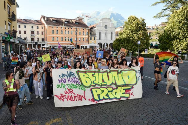 IPA85650003 - Belluno: Gay Pride gathering and parade to Piazza Martiri  Copyright: xGianxPaoloxPeronax xGianxPaoloxPeronax 85650003