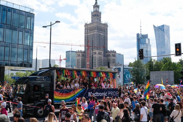 June 13, 2026, Warsaw, Masovian Voivodeship, Poland: Thousands of people march during the 25th annual Warsaw LGBTQ+ Pride Parade, known in Polish as the Equality Parade. LGBTQ+ people in Poland do not have the right to same-sex civil partnerships, marriage, and child adoption, while also facing homophobia and queerphobia from a largely conservative society. Therefore, the parade is organized primarily as a march for equal rights. Warsaw Poland  - ZUMAk204 20260613_zip_k204_006 Copyright: xRomanxKozielx