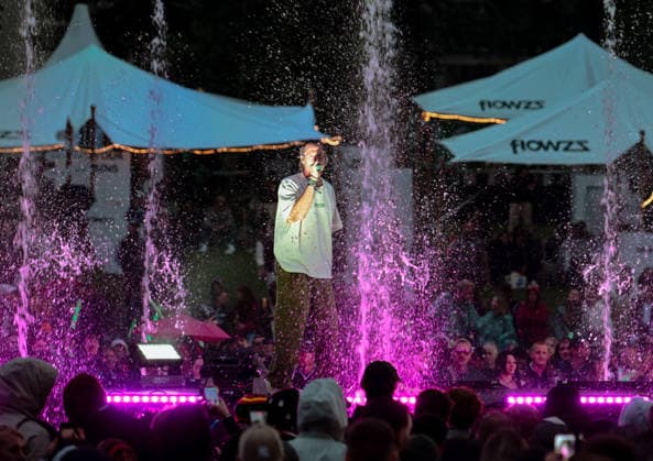 13.06.2026, xlakx, Entertainment, Mary Jane Berlin 2026 v.l. Der Rapper GReeeN live auf der Mary Jane Bühne. Die Veranstaltung präsentiert Aussteller aus den Bereichen Cannabis, Medizin, Lifestyle und Hanfprodukte. Berlin *** 13 06 2026, xlakx, Entertainment, Mary Jane Berlin 2026 v l The rapper GReeeN live on the Mary Jane stage The event presents exhibitors from the fields of cannabis, medicine, lifestyle and hemp products Berlin Daniel Lakomski