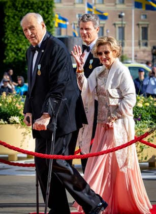 13-06-2026 Concert King Harald and Queen Sonja arrive at the Royal Opera House for a golden wedding concert given in honor of the royal couple during their golden wedding anniversary celebrations in Stockholm, Sweden Â  Copyright: xPPEx