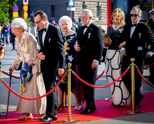 13-06-2026 Concert Princess Margaretha of Sweden and her son Charles Edward arrive at the Royal Opera House for a golden wedding concert given in honor of the royal couple during their golden wedding anniversary celebrations in Stockholm, Sweden Â  Copyright: xPPEx