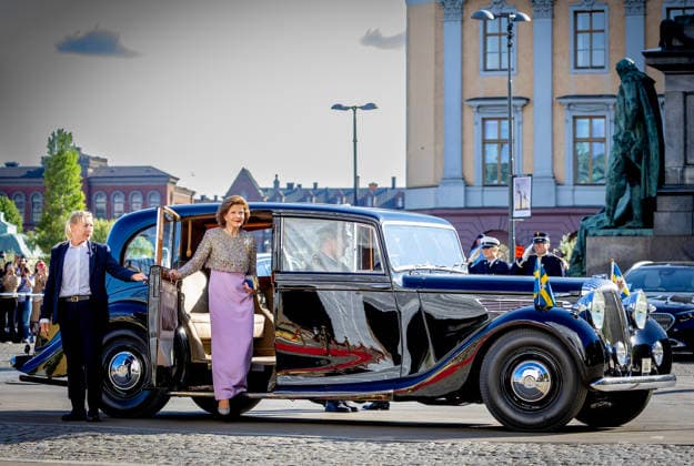 13-06-2026 Concert King Carl Gustaf and Queen Silvia arrive at the Royal Opera House for a golden wedding concert given in honor of the royal couple during their golden wedding anniversary celebrations in Stockholm, Sweden Â  Copyright: xPPEx