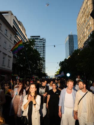 Participants March in Ljubljana Pride Parade 2026 Participants take part in the Ljubljana Pride Parade in Ljubljana, Slovenia, on June 13, 2026. The march through the city center marked the culmination of the annual Ljubljana Pride Festival, bringing together members of the LGBTQ+ community and supporters to advocate for equality, inclusion, and human rights. This year s festival was held under the slogan Democracy in Our Hands Hope is Our Resistance. Ljubljana Slovenia  Copyright: xNikxErikxNeubauerx pride010.JPEG