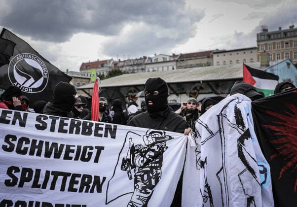 June 13, 2026, Berlin, Berlin, Germany: Demonstrators march through the streets of Berlin, Germany, protesting against the expansion of police surveillance technologies, biometric monitoring systems, facial recognition tools, and the use of artificial intelligence in law enforcement on June 13, 2026. Participants carried banners, flags, umbrellas, and symbolic props, including representations of surveillance cameras, while voicing concerns over privacy rights, state monitoring, and civil liberties. The demonstration was monitored by Berlin police as protesters gathered at several locations across the city demanding greater protections against digital surveillance and data collection. Berlin Germany - ZUMAa268 20260613_zip_a268_012 Copyright: xAbdelrahmanxAlkahloutx