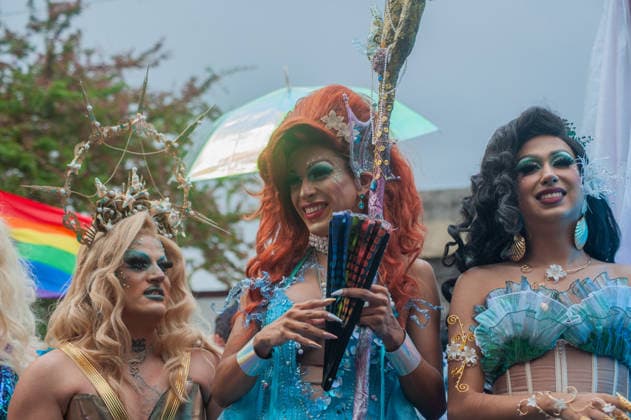 Drag Queens taking part during the Pride parade, celebrating its tenth edition. Around 8,000 people joined the Pride march to demand equal rights and an end to homophobic killings. on June 13, 2026 in Queretaro, Mexico. Queretaro Mexico  - ZUMAe321 20260613_zia_e321_047 Copyright: xJosexCarrerax