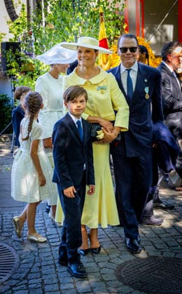 13-06-2026 Concert Prince Daniel and Crown Princess Victoria with Prince Oscar arrive at the Royal Opera House for a golden wedding concert given in honor of the royal couple during their golden wedding anniversary celebrations in Stockholm, Sweden Â  Copyright: xPPEx