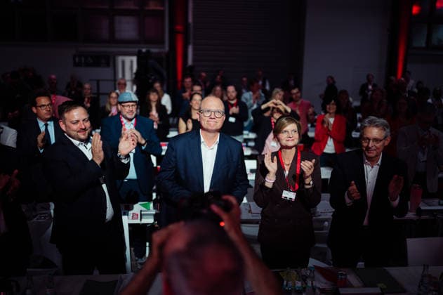 13.06.2026 Landesdelegiertenkonferenz der NRW SPD in Düsseldorf, Spizenkanditat Jochen Ott Jochen Ott gewinnt die Wahl Düsseldorf NRW Deutschland *** 13 06 2026 NRW SPD state delegates conference in Düsseldorf, candidate Jochen Ott Jochen Ott wins the election Düsseldorf NRW Germany