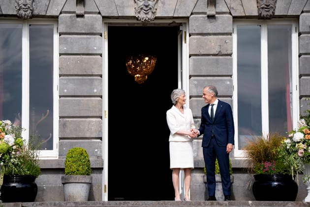 June 14, 2026, Westport, County Mayo, Ireland: Prime Minister Mark Carney is greeted by the President of Ireland Catherine Connolly at the Westport House in Westport, County Mayo, Ireland, on Sunday, June 14, 2026. Westport, County Mayo Ireland  - ZUMAc35_ 20260614_zaf_c35_024 Copyright: xChristopherxKatsarovx