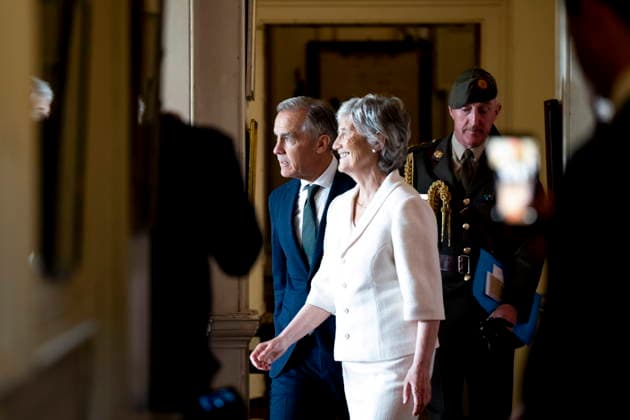 June 14, 2026, Westport, County Mayo, Ireland: Prime Minister Mark Carney walks with the President of Ireland Catherine Connolly at the Westport House in Westport, County Mayo, Ireland, on Sunday, June 14, 2026. Westport, County Mayo Ireland  - ZUMAc35_ 20260614_zaf_c35_029 Copyright: xChristopherxKatsarovx