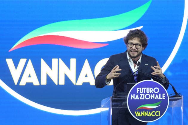 IPA85675829 - Rome, Italy June 14, 2026: Lorenzo Gasperini. The second day of Roberto Vannacci™s National Assembly. Politicians, local officials, and supporters from across Italy have gathered in the capital for a day of discussion focused on the country™s major challenges. At the center of the debate are the issues of security, national sovereignty, economic development, and Italy™s role on the international stage. The event represents a moment of political and organizational consolidation, with the aim of defining strategies and priorities for the movement™s future.  Copyright: xmarcoxiacobuccix xmarcoxiacobuccix 85675829