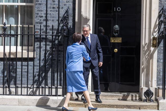 June 14, 2026, London, England, United Kingdom: UK Prime Minister KEIR STARMER welcomes Prime Minister of Japan TAKAICHI SPOKE to 10 Downing Street. London United Kingdom  - ZUMAs262 20260614_zip_s262_003 Copyright: xTayfunxSalcix