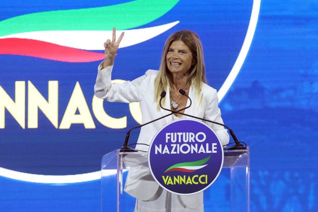 IPA85675380 - Rome, Italy June 14, 2026: Laura Ravetto. The second day of Roberto Vannacci™s National Assembly. Politicians, local officials, and supporters from across Italy have gathered in the capital for a day of discussion focused on the country™s major challenges. At the center of the debate are the issues of security, national sovereignty, economic development, and Italy™s role on the international stage. The event represents a moment of political and organizational consolidation, with the aim of defining strategies and priorities for the movement™s future.  Copyright: xmarcoxiacobuccix xmarcoxiacobuccix 85675380