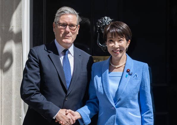 June 14, 2026, London, England, United Kingdom: UK Prime Minister KEIR STARMER welcomes Prime Minister of Japan TAKAICHI SPOKE to 10 Downing Street. London United Kingdom  - ZUMAs262 20260614_zip_s262_008 Copyright: xTayfunxSalcix