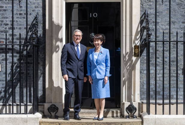 June 14, 2026, London, England, United Kingdom: UK Prime Minister KEIR STARMER welcomes Prime Minister of Japan TAKAICHI SPOKE to 10 Downing Street. London United Kingdom  - ZUMAs262 20260614_zip_s262_017 Copyright: xTayfunxSalcix