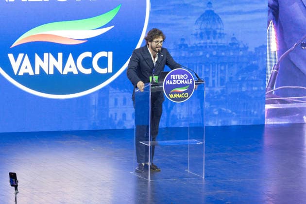 IPA85678273 - Lorenzo Gasperini during the National Constituent Assembly of Futuro Nazionale at the Auditorium della Conciliazione in Rome  Copyright: xMatteoxNardonex xx 85678273