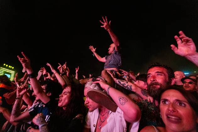 IDLES at Primavera Sound Porto 2026 A festival?goer crowdsurfs during the concert of the British punk band IDLES at Primavera Sound Porto 2026 at Parque da Cidade. Porto Portugal Copyright: xDiogoxBaptistax xSOPAxImagesx DB_IDLESPS263DAY_0025