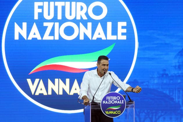 IPA85677757 - Rome, Italy June 14, 2026: Roberto Vannacci. The second day of Roberto Vannacci™s National Assembly. Politicians, local officials, and supporters from across Italy have gathered in the capital for a day of discussion focused on the country™s major challenges. At the center of the debate are the issues of security, national sovereignty, economic development, and Italy™s role on the international stage. The event represents a moment of political and organizational consolidation, with the aim of defining strategies and priorities for the movement™s future.  Copyright: xmarcoxiacobuccix xmarcoxiacobuccix 85677757