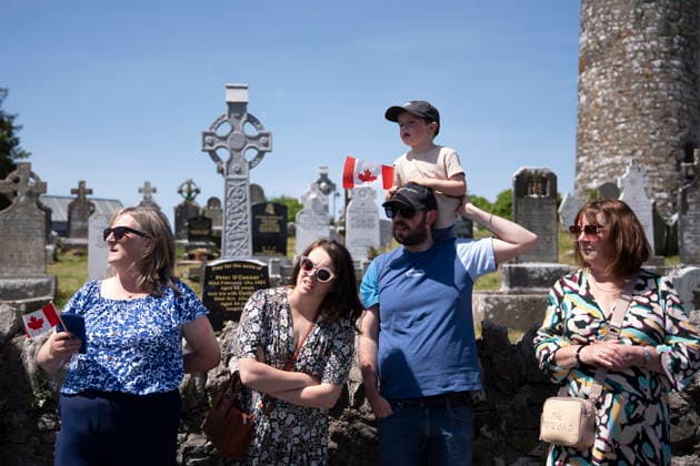 June 14, 2026, Aghagower, County Mayo, Ireland: People gather to see Canadian Prime Minister Mark Carney as he visits St. Patrick church in Aghagower, County Mayo, Ireland, on Sunday, June 14, 2026. Aghagower, County Mayo Ireland  - ZUMAc35_ 20260614_zaf_c35_036 Copyright: xChristopherxKatsarovx