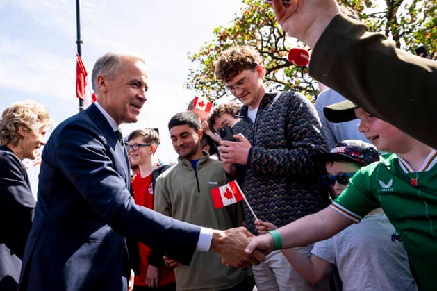 June 14, 2026, Aghagower, County Mayo, Ireland: People gather to see Canadian Prime Minister Mark Carney as he visits St. Patrick church in Aghagower, County Mayo, Ireland, on Sunday, June 14, 2026. Aghagower, County Mayo Ireland  - ZUMAc35_ 20260614_zaf_c35_037 Copyright: xChristopherxKatsarovx