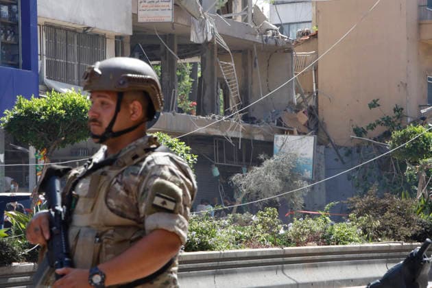June 14, 2026, Souhen Suberbs Of Beirut, Beirut, lebanon: Emergency teams continued search and rescue operations following an Israeli airstrike on the Ghobeiry area in BeirutÃ¢â‚¬â ¢s southern suburbs. According to updated preliminary figures, the strike killed three people and injured fifteen others. Civil Defense and ambulance crews worked through the rubble of damaged buildings searching for possible missing victims, while authorities assessed extensive destruction to nearby residential buildings and commercial shops. Souhen Suberbs Of Beirut lebanon  - ZUMAb339 20260614_znp_b339_004 Copyright: xAbdulxKaderxAlxBayx