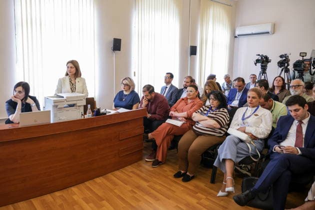 ARMENIA, YEREVAN - JUNE 14, 2026: People are seen in the offices of the Central Electoral Commission of Armenia during the announcement of the results of the 2026 Armenian parliamentary election Yerevan Armenia  - ZUMAt113 20260614_zaa_t113_096 Copyright: xAlexanderxPatrinx
