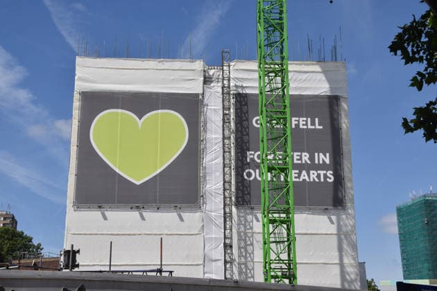 June 14, 2026, London, United Kingdom: A view of the remains of Grenfell Tower which is undergoing demolition on the ninth anniversary of the disaster. 72 people died when a fire broke out in the block of flats in North Kensington in 2017. London United Kingdom  - ZUMAs197 20260614_aab_s197_005 Copyright: xVukxValcicx
