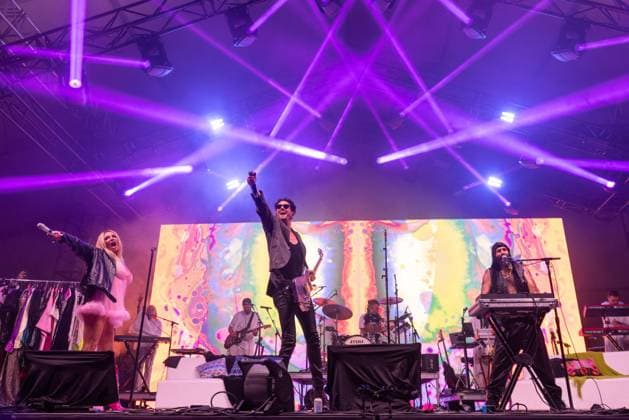 June 13, 2026, Manchester, Tennessee, U.S: KESHA with DAVID MACKLOVITCH and PATRICK GEMAYEL of Chromeo during the SuperJam at Bonnaroo Music and Arts Festival in Manchester, Tennessee Manchester U.S  - ZUMAs135 20260613_zap_s135_024 Copyright: xDanielxDeSloverx