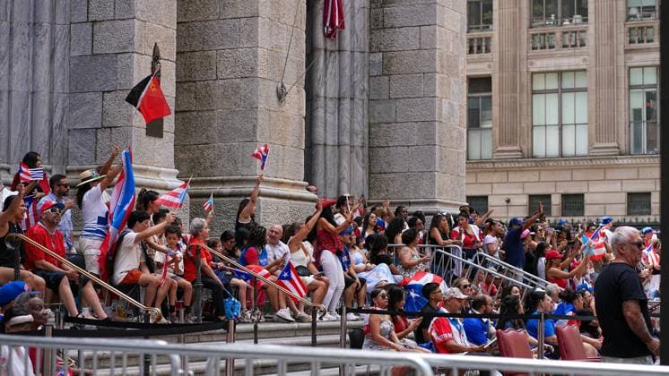 RECORD DATE NOT STATED National Puerto Rican Day Parade 2026 (NEW) National Puerto Rican Day Parade. J7ne 14, 2026. New York , USA: Large crowds line Fifth Avenue in Manhattan as the National Puerto Rican Day Parade celebrates Puerto Rican heritage and culture. Credit: Jorge Estrellado Thenews2(Foto: Jorge Estrellado Thenews2 imago images) National Puerto Rican Day Parade 2026  Copyright: xJorgexEstrelladox