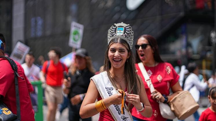 RECORD DATE NOT STATED National Puerto Rican Day Parade 2026 (NEW) National Puerto Rican Day Parade. J7ne 14, 2026. New York , USA: Large crowds line Fifth Avenue in Manhattan as the National Puerto Rican Day Parade celebrates Puerto Rican heritage and culture. Credit: Jorge Estrellado Thenews2(Foto: Jorge Estrellado Thenews2 imago images) National Puerto Rican Day Parade 2026  Copyright: xJorgexEstrelladox