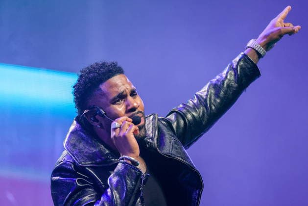 RUSSIA, MOSCOW - JUNE 14, 2026: US singer Jason Derulo performs at CSKA Arena. Artyom Geodakyan TASS  93821618