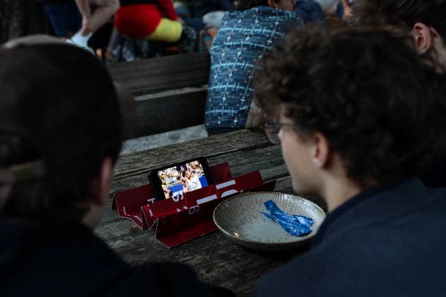 June 14, 2026, Munich, Bavaria, Germany: Germany supporters gather at a public viewing venue to watch their team s opening match at the 2026 FIFA World Cup. Munich Germany  - ZUMAm309 20260614_zip_m309_005 Copyright: xJuliusxMortsix