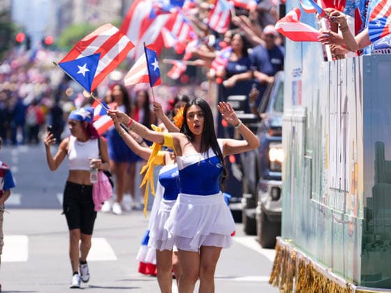 New York, NY June 14: Participants march in the annual National Puerto Rican Day Parade along Fifth Avenue in Manhattan celebrating Puerto Rican culture, heritage, and contributions to New York City on June 14, 2026. Credit: Xavier Diaz . USA  - ZUMAa123 20260614_zaa_a123_022 Copyright: xAdMediax