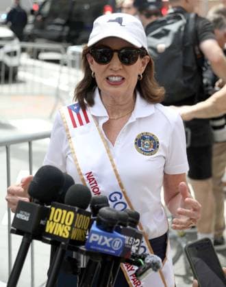 June 14, 2026, New York, New York, USA: New York Governor KATHY HOCHUL seen at the 69th Annual National Puerto Rican Parade held on 5th Avenue. New York USA  - ZUMAk03_ 20260614_zaf_k03_005 Copyright: xNancyxKaszermanx