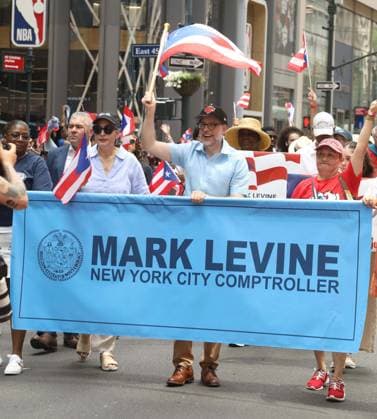 June 14, 2026, New York, New York, USA: New York City Comptroller MARK LEVINE seen at the 69th Annual National Puerto Rican Parade held on 5th Avenue. New York USA  - ZUMAk03_ 20260614_zaf_k03_058 Copyright: xNancyxKaszermanx