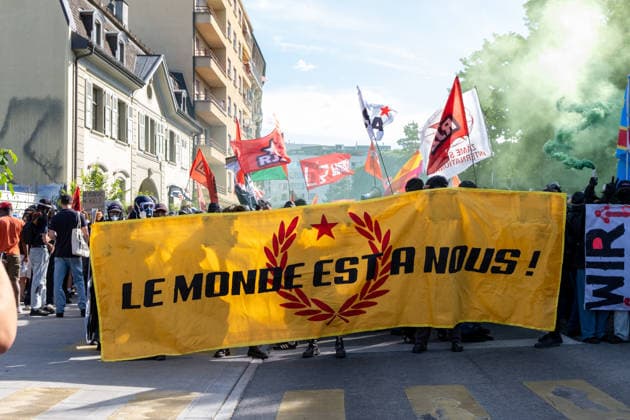 Reportage - G7 Summit Protests Geneve, Switzerland, 14 06 2026. during G7 Summit Protests, Reportage in Geneve, Switzerland, June 14 2026 Geneve City center Switzerland Copyright: xLeonardoxGaravagliax xLiveMediax LPN_2523597