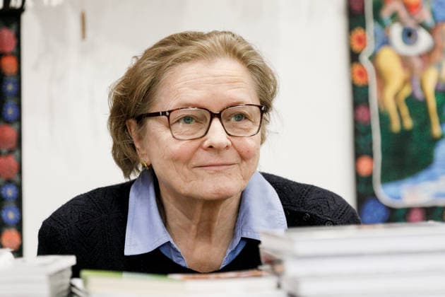 Belarusian dissident Zianon Pazniak presents poetry book in Warsaw - 14 Jun 2026 Halina Pazniak, the wife of Zianon Pazniak, attends the presentation of his poetry collection Beloved and Beautiful Vilnius Region at a Belarusian bookstore in Warsaw. Zianon Pazniak — a Belarusian politician and dissident, archaeologist and photographer, poet and writer, who has lived in exile since 1996. He is one of the founders of the Belarusian Popular Front. Warsaw Poland Copyright: xVolhaxShukailax xSOPAxImagesx VSHUKAILA_8203