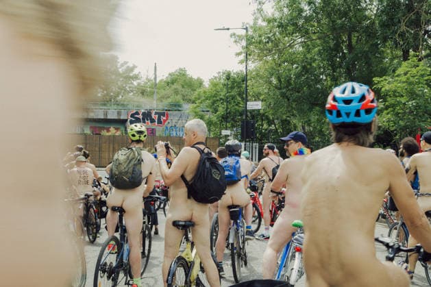Participants take part in the World Naked Bike Ride in London, UK on 14 June 2026. Copyright: xx WorldNakedBikeRideLondon_London_RyoheyNakayama-17017