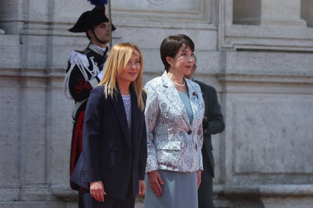 IPA85712722 - Rome, Italy June 15, 2026: At Villa Pamphilj, Prime Minister Giorgia Meloni meets with Japanese Prime Minister Sanae Takaichi. The meeting reaffirms the strength of bilateral relations and the shared commitment to strengthening cooperation and friendship between Italy and Japan in key areas of strategic interest.  Copyright: xmarcoxiacobuccix xmarcoxiacobuccix 85712722