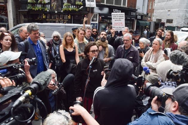 June 15, 2026, London, England, United Kingdom: A Palestine Action spokesperson reads a statement on behalf of the groupÃ¢â‚¬â ¢s co-founder Huda Ammori outside the Royal Courts of Justice as the ban on the activist group is ruled as lawful by the Court of Appeal. Judges have overturned a previous ruling that the ban on the group was wrong. London United Kingdom  - ZUMAv130 20260615_zip_v130_005 Copyright: xVukxValcicx