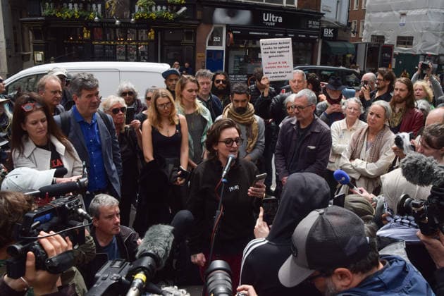 June 15, 2026, London, England, United Kingdom: A Palestine Action spokesperson reads a statement on behalf of the groupÃ¢â‚¬â ¢s co-founder Huda Ammori outside the Royal Courts of Justice as the ban on the activist group is ruled as lawful by the Court of Appeal. Judges have overturned a previous ruling that the ban on the group was wrong. London United Kingdom  - ZUMAv130 20260615_zip_v130_006 Copyright: xVukxValcicx